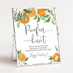 Little cutie Pacifier jaag baby shower game Poster