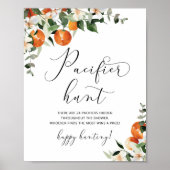 Little cutie Pacifier jachtwedstrijd baby shower Poster (Voorkant)