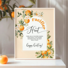 Little cutie Pacifier jachtwedstrijd baby shower Poster