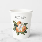 Little Cutie Paper Cups Citrus Baby shower Papieren Bekers (Achterkant)