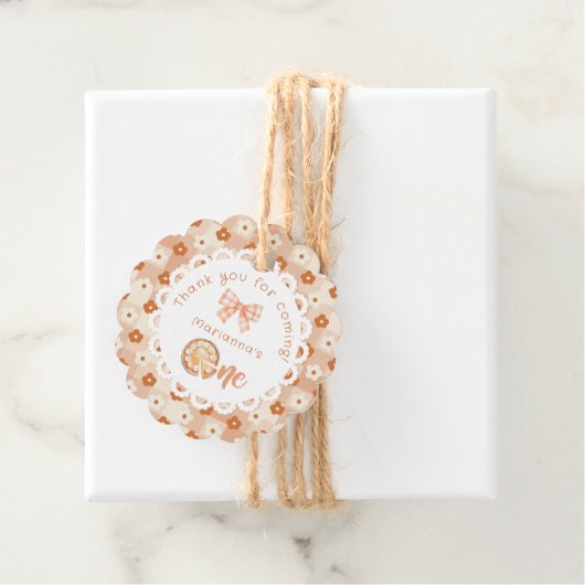 Little cutie Pie 1e verjaardag Dank je wel Bedankjes Labels (In situ)