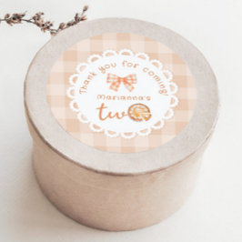 Little cutie Pie 1e verjaardag Dank je wel Ronde Sticker