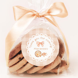 Little cutie Pie 1e verjaardag Dank je wel Ronde Sticker