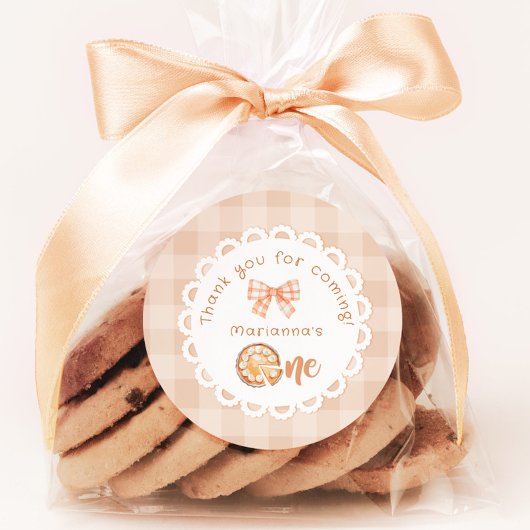 Little cutie Pie 1e verjaardag Dank je wel Ronde Sticker