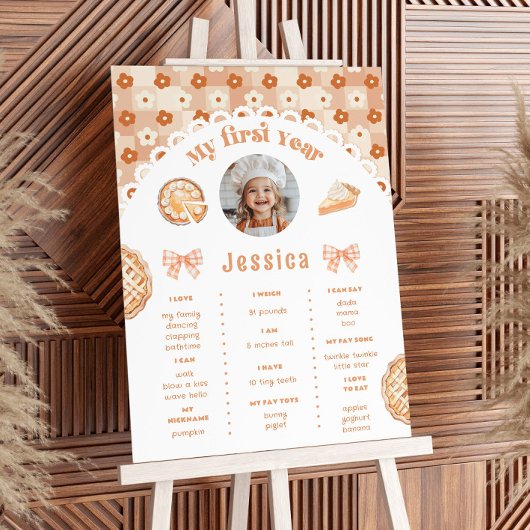 Little Cutie Pie 1e verjaardag foto Milestone Poster