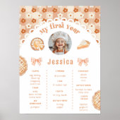 Little Cutie Pie 1e verjaardag foto Milestone Poster (Voorkant)