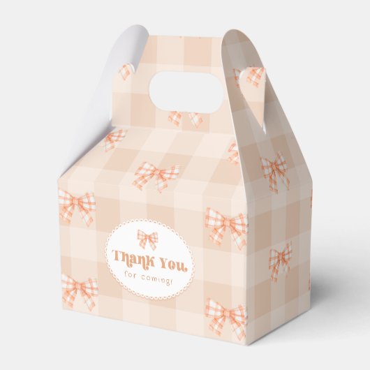 Little cutie Pie 1e verjaardag gingham Dank je wel Bedankdoosjes (Achterkant)