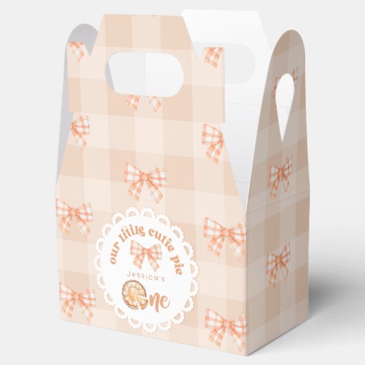 Little cutie Pie 1e verjaardag gingham Dank je wel Bedankdoosjes (Geopend)
