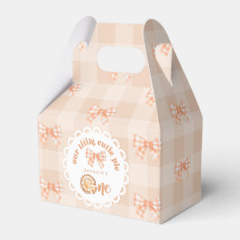 Little cutie Pie 1e verjaardag gingham Dank je wel Bedankdoosjes