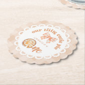 Little cutie Pie 1e verjaardag gingham Kartonnen Onderzetters (Gekanteld)