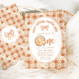 Little Cutie Pie 1st Birthday floral Kaart