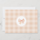 Little Cutie Pie 1st Birthday gingham foto Kaart (Achterkant)