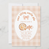 Little Cutie Pie 1st Birthday Gingham Kaart (Voorkant)