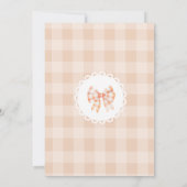 Little Cutie Pie 1st Birthday Gingham Kaart (Achterkant)