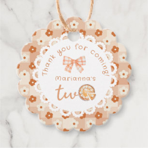 Little cutie Pie 2e verjaardag Dank je wel Bedankjes Labels