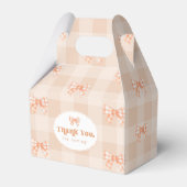 Little cutie Pie 2e verjaardag gingham Dank je wel Bedankdoosjes (Achterkant)