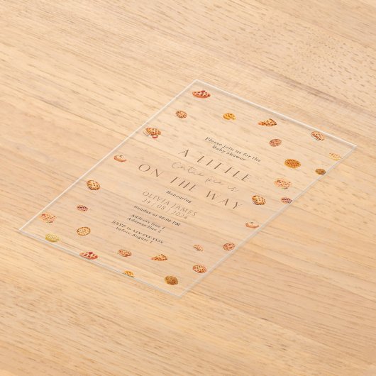 Little cutie pie acryl baby shower uitnodiging (Laagn)