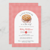 Little Cutie Pie Apple Gingham Baby shower Kaart (Voorkant / Achterkant)