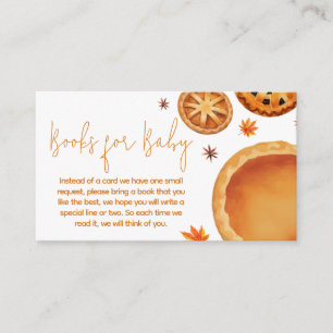 Little Cutie Pie Autumn Baby shower Boeken voor Ba Informatiekaartje