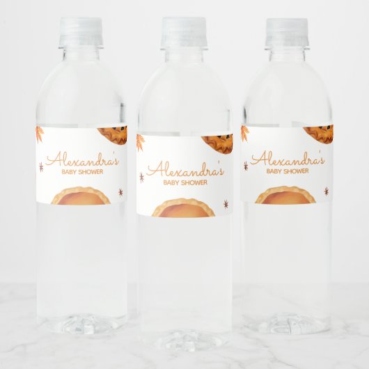 Little Cutie Pie Autumn Baby shower Waterfles Etiket (Flessen)