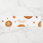 Little Cutie Pie Autumn Baby shower Waterfles Etiket (Enkel label)