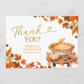 Little Cutie Pie Autumn Leaves Baby shower Informatiekaartje (Voorkant)