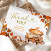 Little Cutie Pie Autumn Leaves Baby shower Informatiekaartje