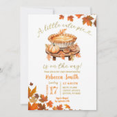 Little Cutie Pie Autumn Leaves Baby shower Kaart (Voorkant)