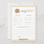 Little Cutie Pie Baby shower Baby Prediction Kaart (Voorkant)