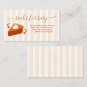 Little Cutie Pie Baby shower Boeken voor Baby Informatiekaartje (Voorkant / Achterkant)