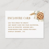 Little Cutie Pie Baby shower Custom Informatiekaartje (Voorkant)