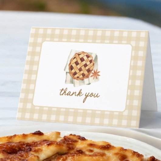 Little Cutie Pie Baby shower gevouwen Bedankkaart