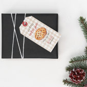 Little Cutie Pie Baby shower Gingham Herfst Cadeaulabel