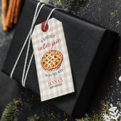 Little Cutie Pie Baby shower Gingham Herfst Cadeaulabel