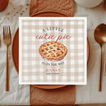 Little Cutie Pie Baby shower Gingham Herfst