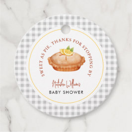 Little cutie pie baby shower Grey Bedankt Bedankjes Labels