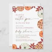 Little Cutie Pie Baby shower Invitation Kaart (Voorkant)