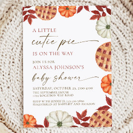 Little Cutie Pie Baby shower Invitation Kaart