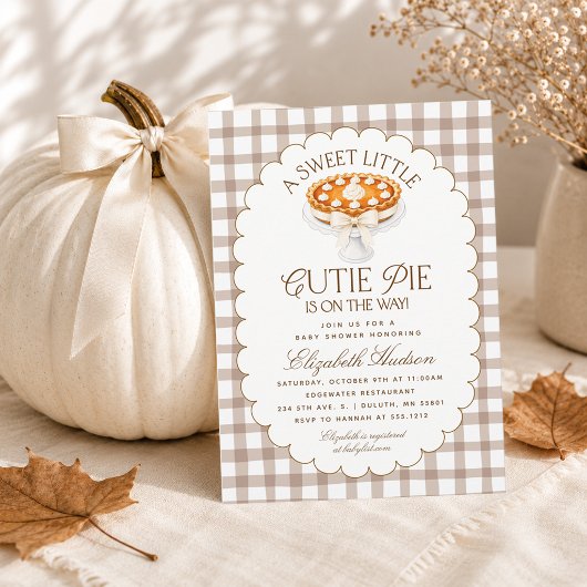 Little Cutie Pie Baby Shower Kaart