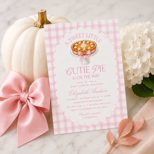 Little Cutie Pie Baby Shower Kaart