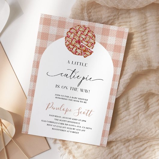 Little Cutie Pie Baby shower Kaart