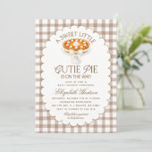 Little Cutie Pie Baby Shower Kaart (Staand voorkant)