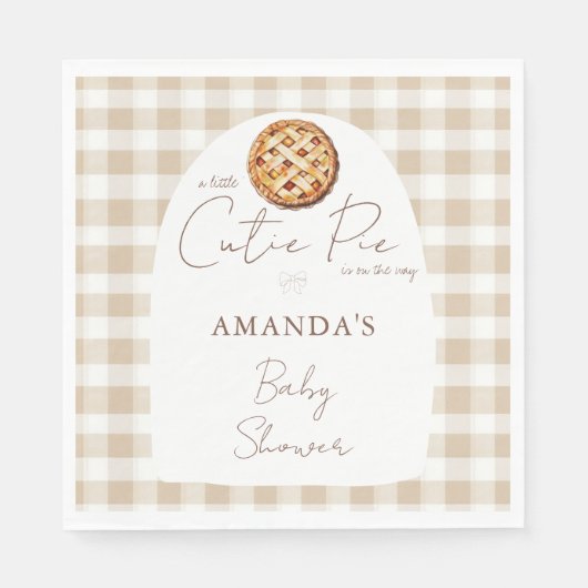 Little Cutie Pie Baby shower Neutraal Servet (Voorkant)