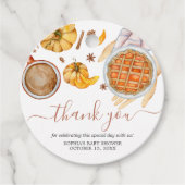 Little Cutie Pie Baby shower Rond Bedankjes Labels (Voorkant)