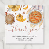 Little Cutie Pie Baby shower Square Bedankjes Labels (Voorkant)