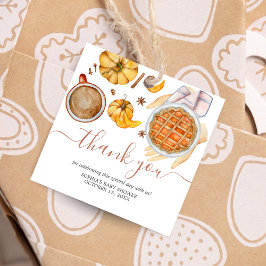 Little Cutie Pie Baby shower Square Bedankjes Labels