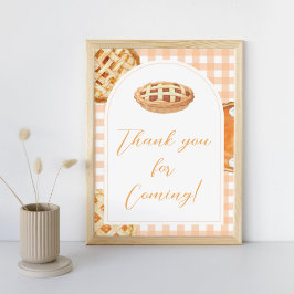 Little Cutie Pie Baby Shower Thank you Sign Poster