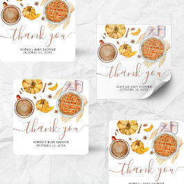 Little Cutie Pie Baby shower Vierkante Sticker