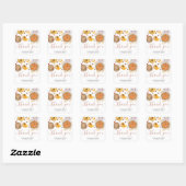 Little Cutie Pie Baby shower Vierkante Sticker (Vel)