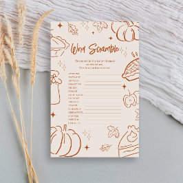 Little Cutie Pie Baby Shower Word Scrabble Game